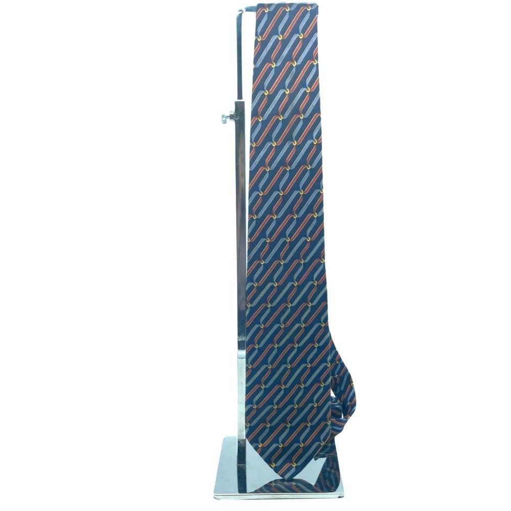 Brooks Brothers Makers Blue Red Gold Pattern 100% Silk Neck Tie One Size OS - Picture 2 of 4